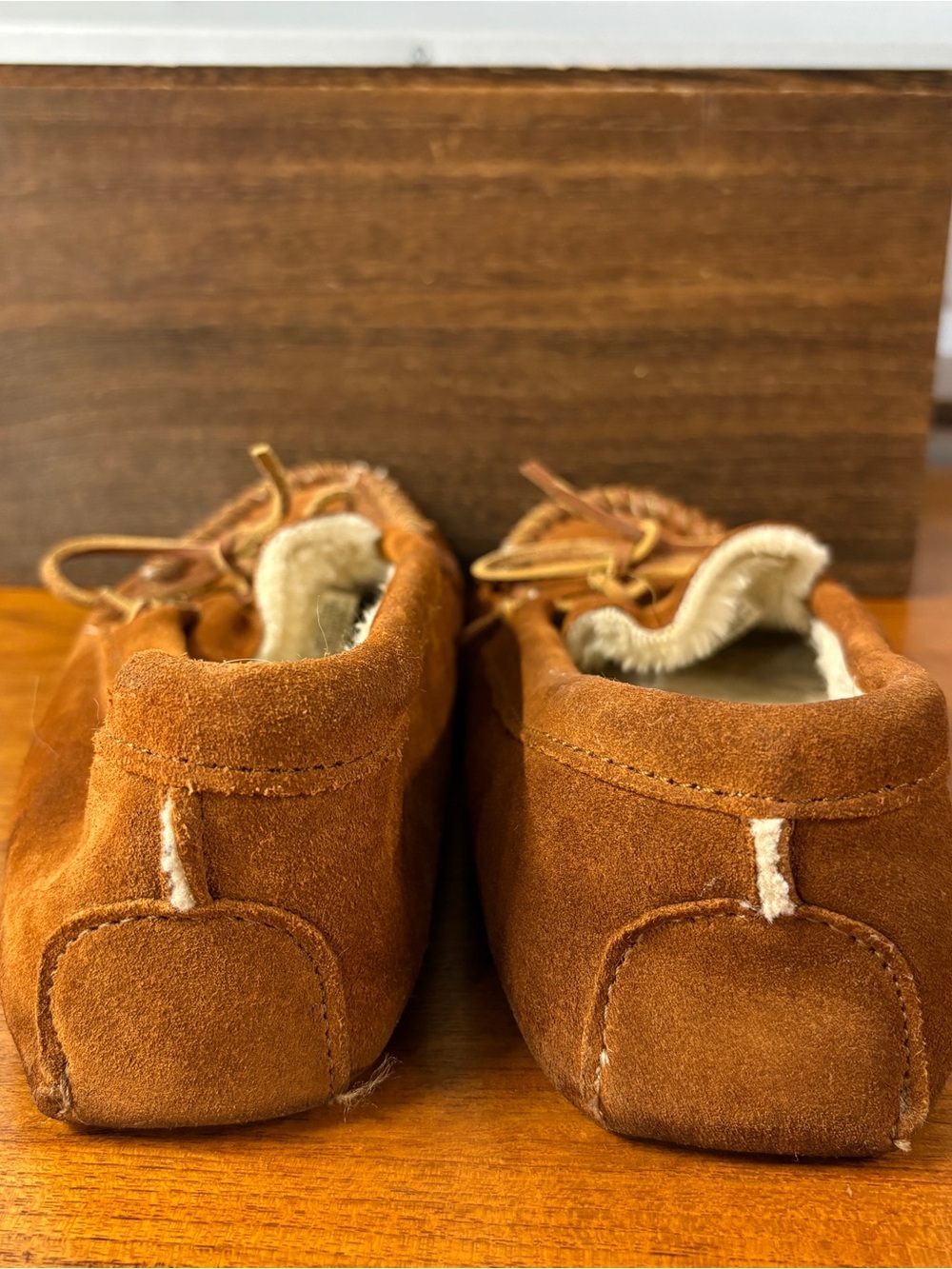 Minnetonka Men Brown Suede Soft Sole Slipper Moccasin 763 Size 12 - Picture 3 of 7